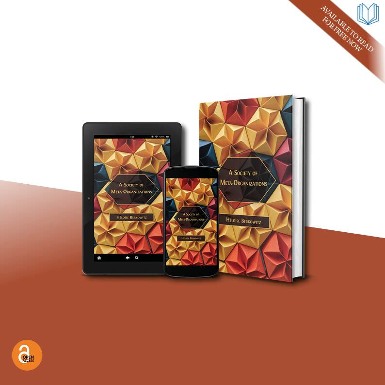 The book in three formats on a colourful background: hardback, tablet and smartphone.